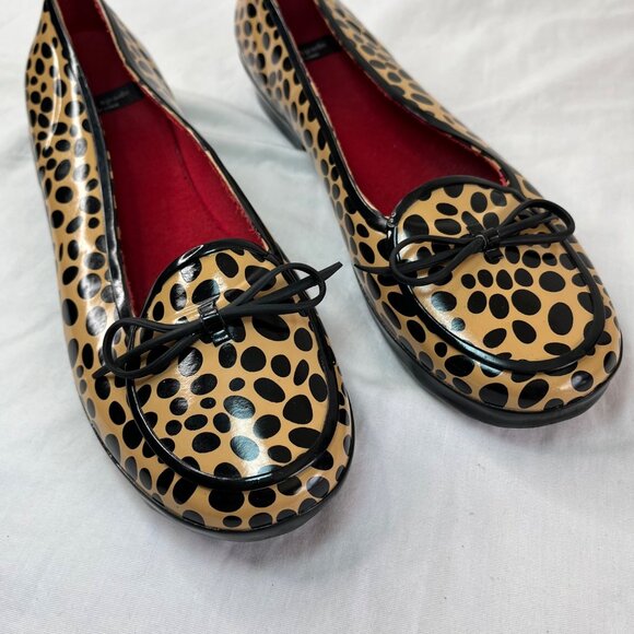 Kate Spade Vintage Leopard Print Slogger Bow Loafers Size 9 - Picture 4 of 8